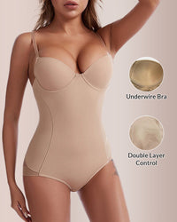 Built-In Bra Sculpt & Lift Seamless Shapewear Bodysuit