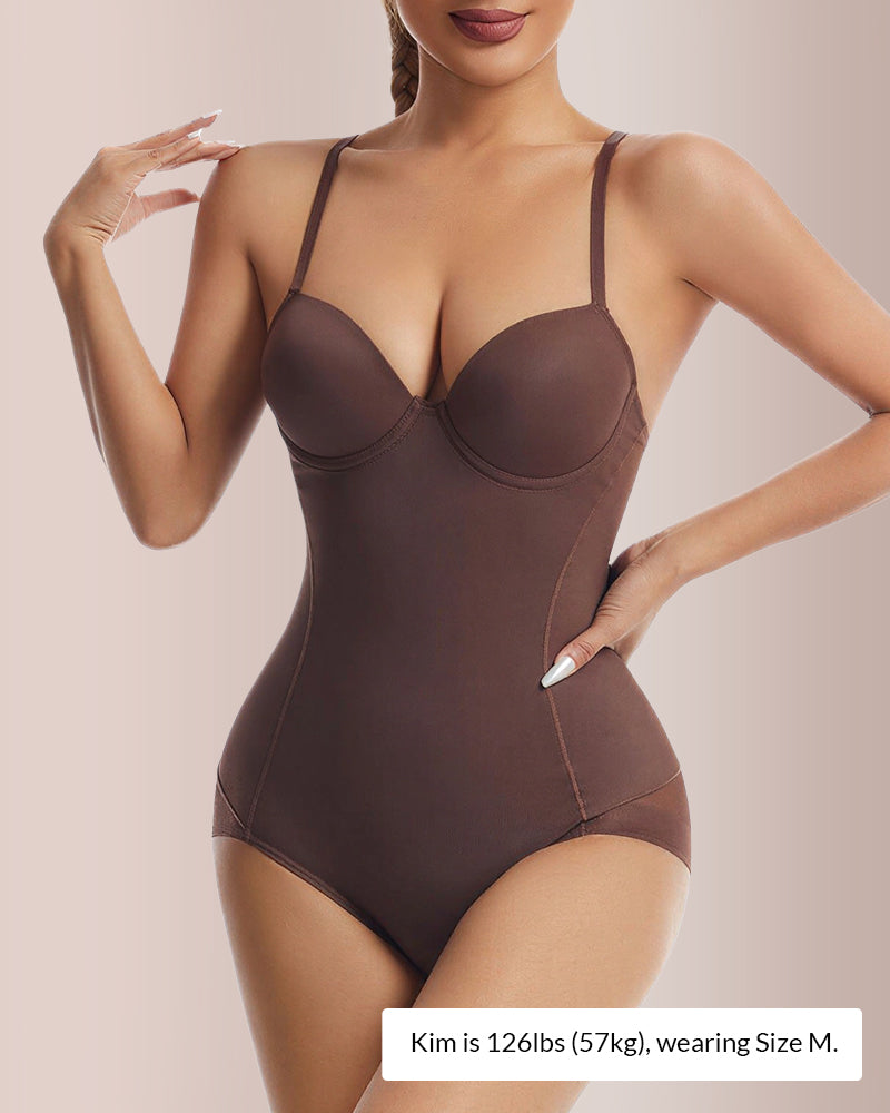Built-In Bra Sculpt & Lift Seamless Shapewear Bodysuit
