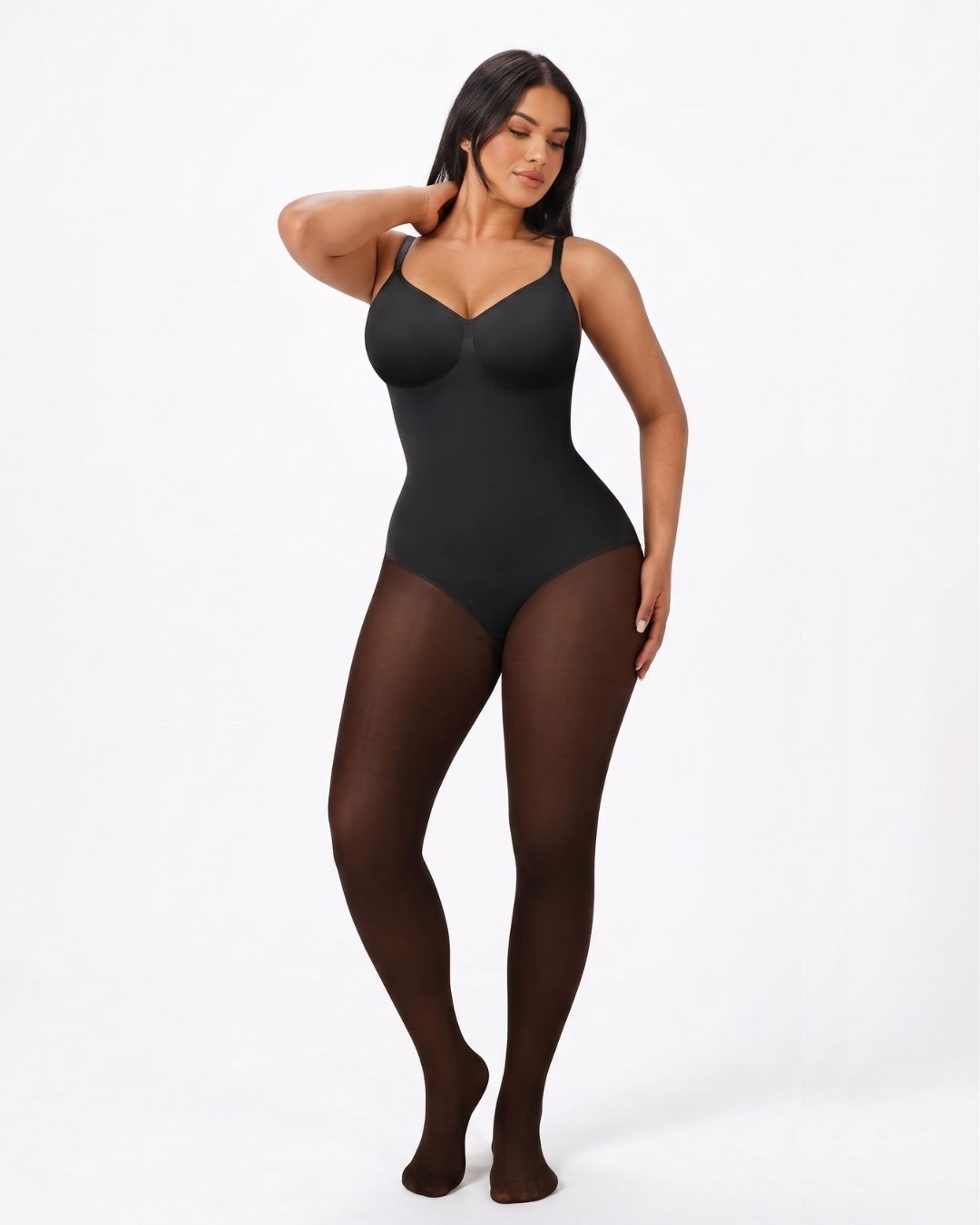 Fleece-Lined Sculpting Bodysuit Tights