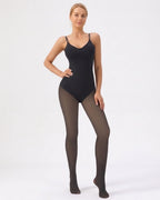 Fleece-Lined Sculpting Bodysuit Tights