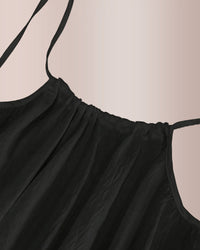 Solid Color Backless Cami Dress