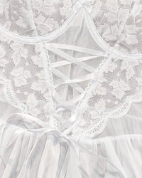 Lace Underwire Suspender Sheer Dresses