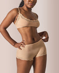 Lace Trim Wirefree Lightweight Underwear Set