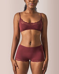Lace Trim Wirefree Lightweight Underwear Set