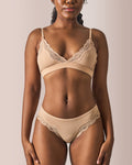 Lace Trim Lightweight Triangle Underwear Set