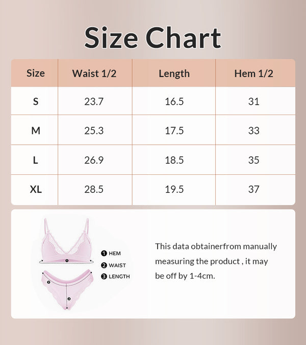 Lace Trim Lightweight Triangle Underwear Set