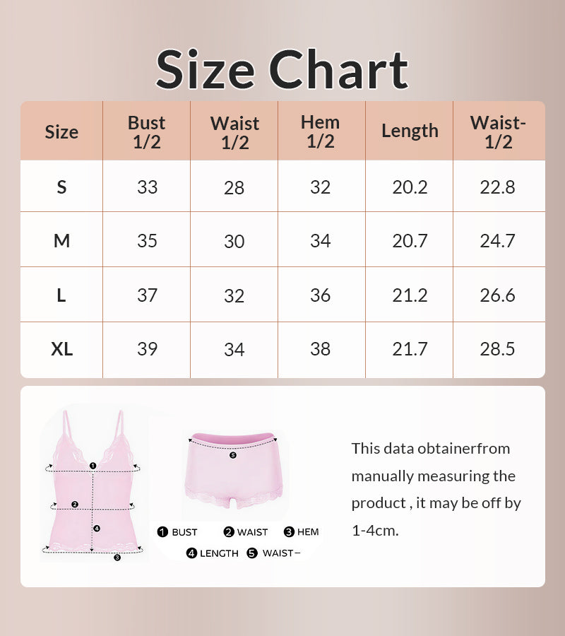 Conjunto de camisola y pantalón corto con ribete de encaje 