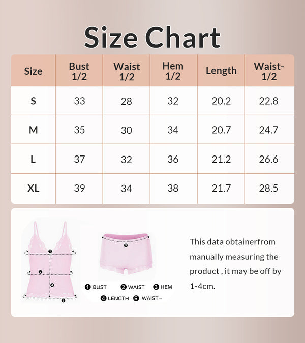 Conjunto de camisola y pantalón corto con ribete de encaje 