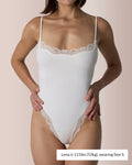 Lace Trim Spaghetti Strap Bodysuit