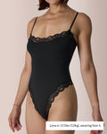 Lace Trim Spaghetti Strap Bodysuit