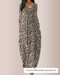 Camisón de manga larga con bolsillo 