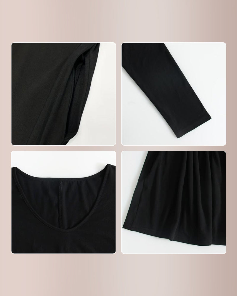 Camisón de manga larga con bolsillo 