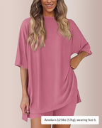 Casual Oversized 2-Piece Split Hem Lounge Set