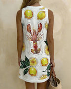 Summer Printed Sleeveless Beach Dress