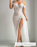 Alluring Lace & Mesh Corset Nightgown