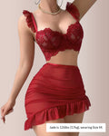 Sensual Sheer Mesh Lingerie Set with Lace Details