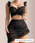 Sensual Sheer Mesh Lingerie Set with Lace Details