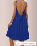 Solid Color Backless Cami Short Dress