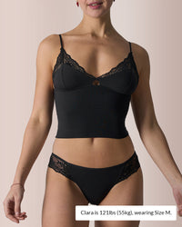 Lace Padded Triangle Camisole Set