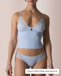 Lace Padded Triangle Camisole Set