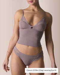 Lace Padded Triangle Camisole Set