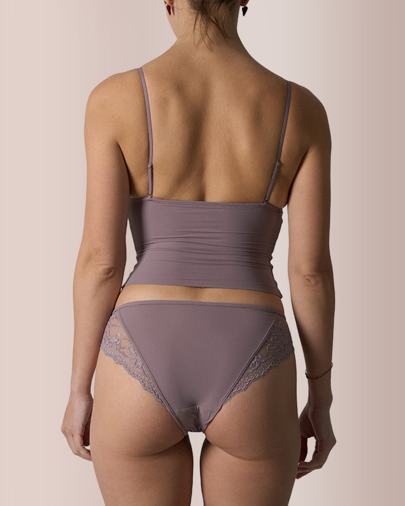 Lace Padded Triangle Camisole Set