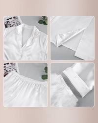 Ice Silk Feather Loose Pajama Set