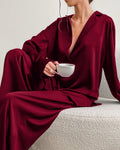 Summer Faux Silk Pajama Set