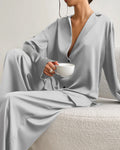 Summer Faux Silk Pajama Set