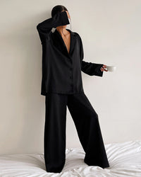 Summer Faux Silk Pajama Set