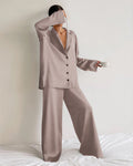 Summer Faux Silk Pajama Set