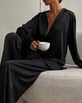 Summer Faux Silk Pajama Set