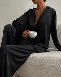 Summer Faux Silk Pajama Set