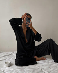 Summer Faux Silk Pajama Set