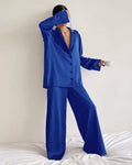 Summer Faux Silk Pajama Set