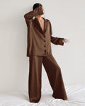 Summer Faux Silk Pajama Set