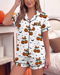 Halloween Cartoon 2-Piece Pajama Set