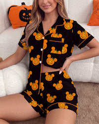 Halloween Cartoon 2-Piece Pajama Set
