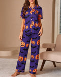 Halloween Pumpkin & Bat Loungewear Set