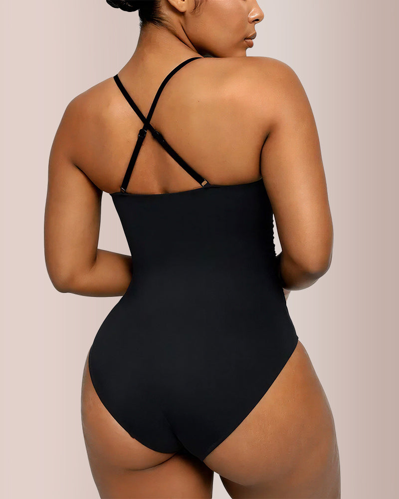 Sculpt U-Ring Cut-Out Slimming One-Piece Swimsuit