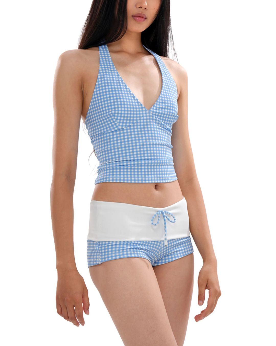 Check Pattern Bikini Top & Bottom Set