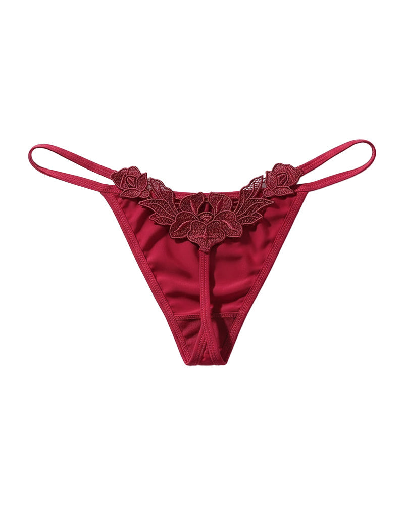 Butterfly Lace V-Cut Thong