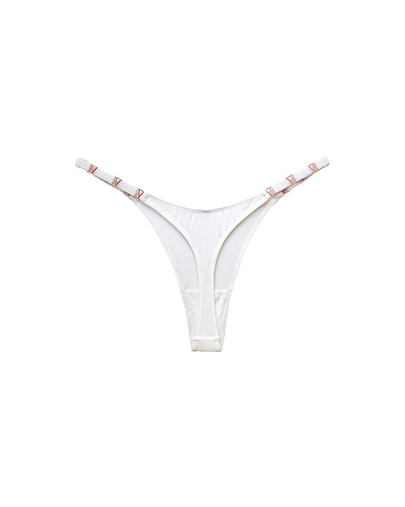 Metal V-Cut Low-Rise Ice Silk Thong