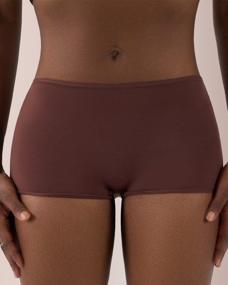 High-Stretch Breathable Mid-Waist Boyshorts
