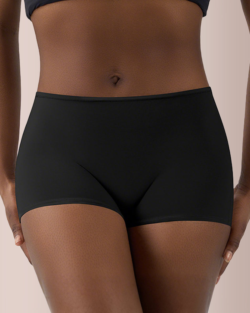 High-Stretch Breathable Mid-Waist Boyshorts