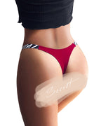 High-Cut Cotton Brief with Animal Print Straps