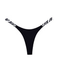 High-Cut Cotton Thong with Animal Print Straps