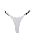 High-Cut Cotton Thong with Animal Print Straps