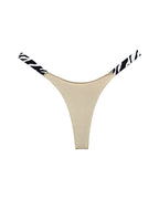 High-Cut Cotton Brief with Animal Print Straps