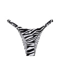 High-Cut Cotton Panties with Animal Print Straps